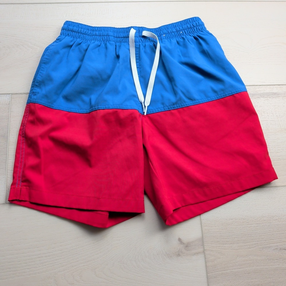 Chubbies The Liberties 7" Swim Trunks‎ Lined Mens S Red Blue Colorblock Beach